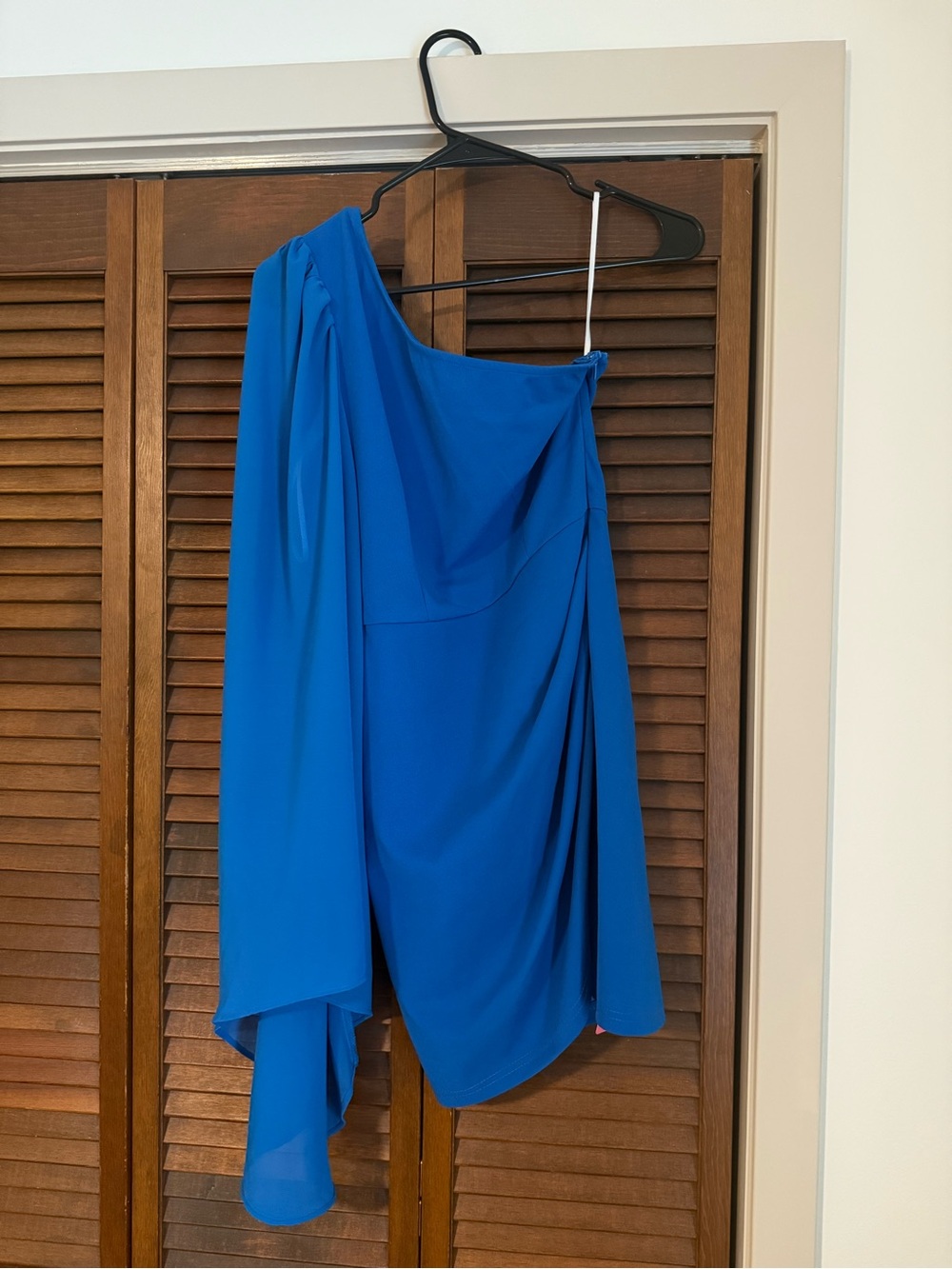 One-Shoulder Blue Cocktail Dress